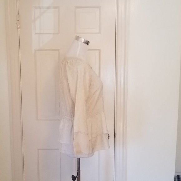 Rebecca Taylor Silk Longsleeve Blouse With Lace  2 - Picture 6 of 10